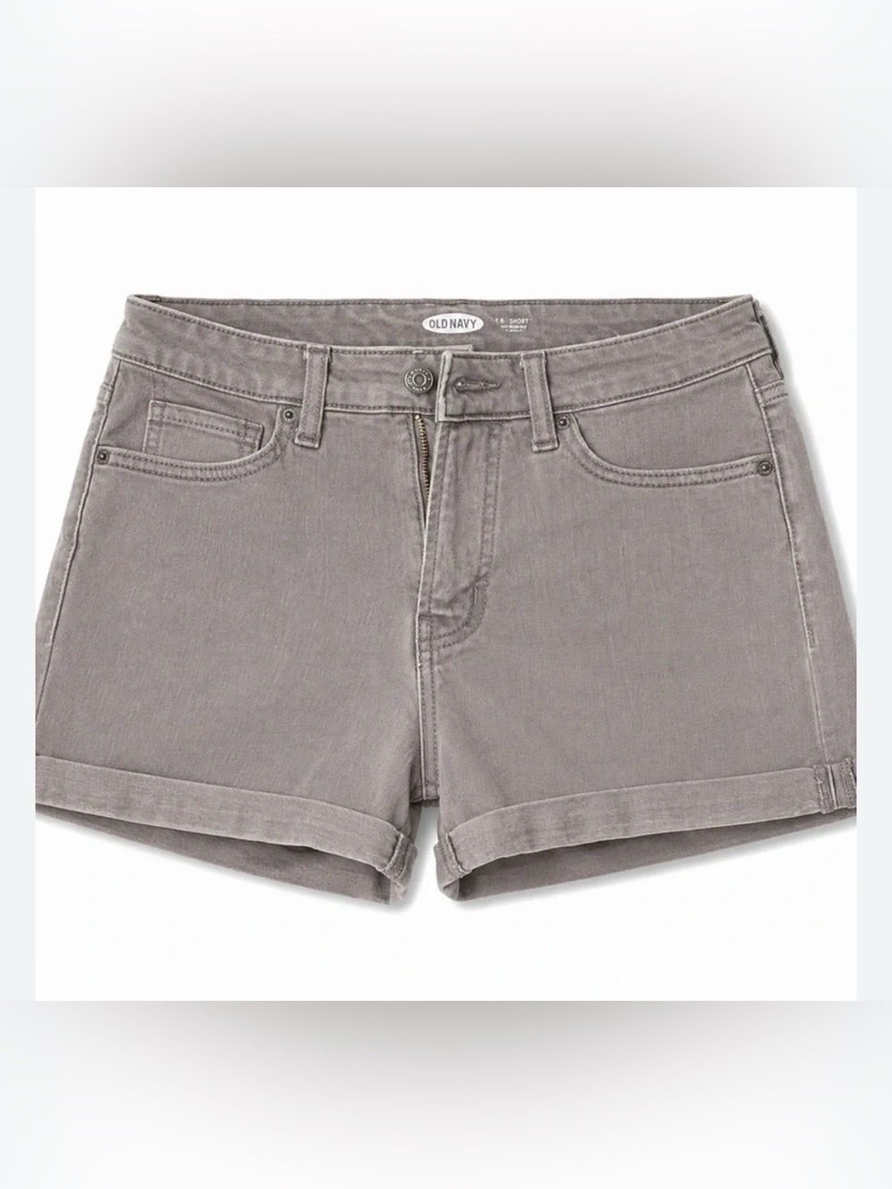 Old Navy Women's Gray Rolled-Hem Denim Shorts